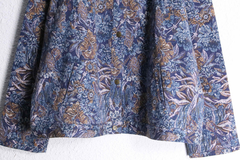 delicate botanical cotton jacket