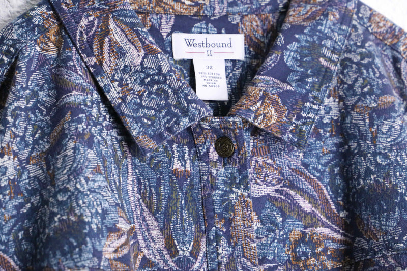 delicate botanical cotton jacket