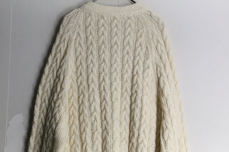 ivory cable knit cardigan