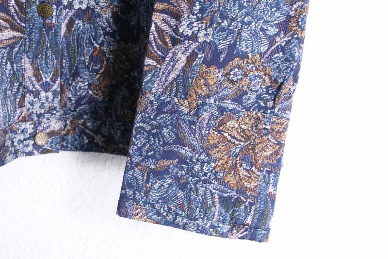 delicate botanical cotton jacket