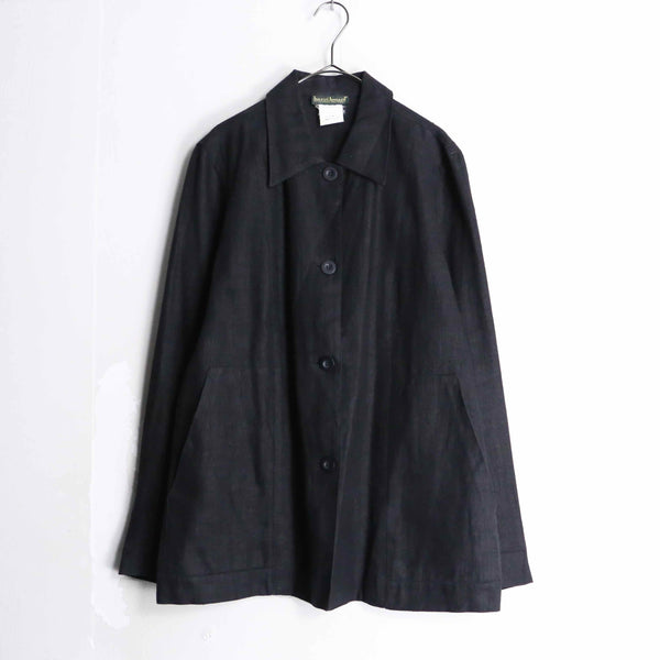 black color linen shirt