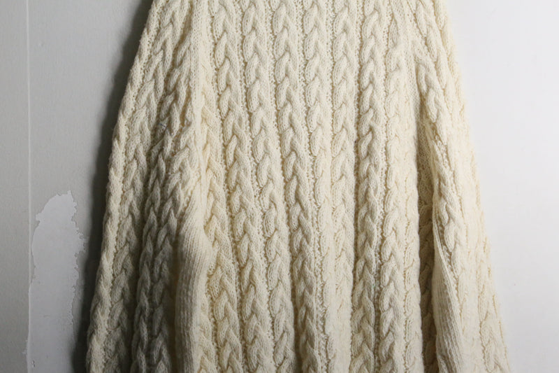 ivory cable knit cardigan