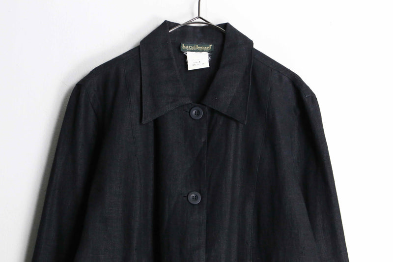 black color linen shirt