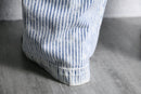 bleach×stripe design wide cargo denim pants