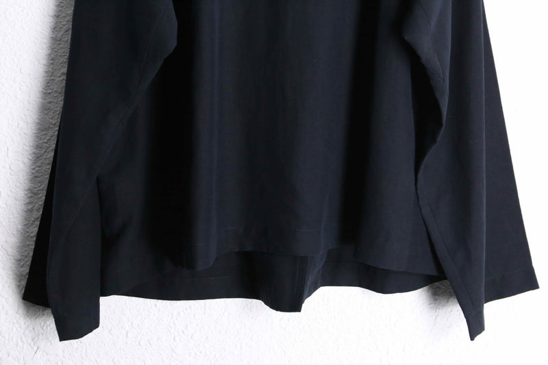 black 3B silk linen L/S shirt jacket