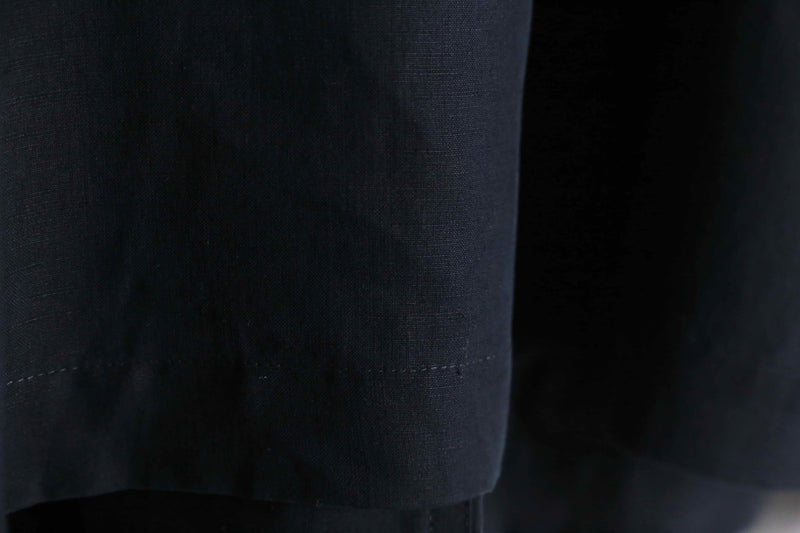 black 3B silk linen L/S shirt jacket