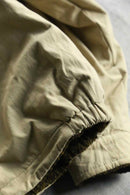 "NAUTICA" brown houndtooth fleece × beige twill reversible short jacket.