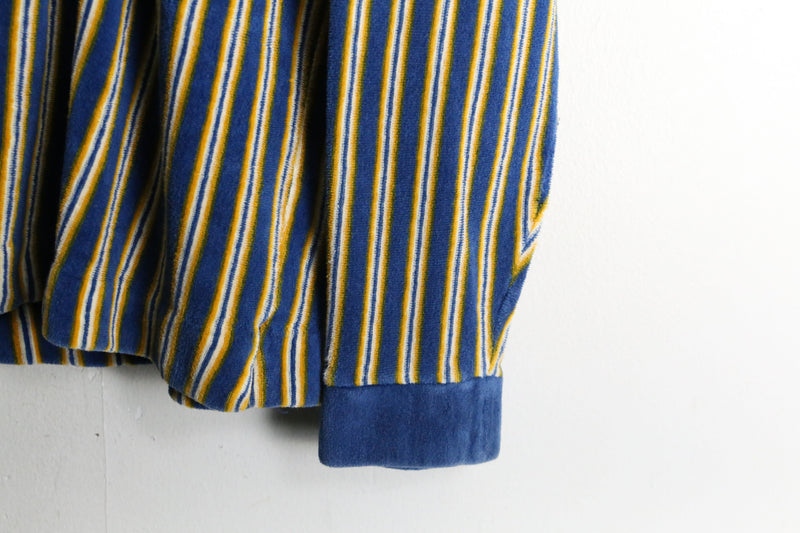 70’s stripe design velour L/S shirt