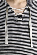 border lace-up cut and sewn
