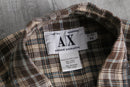 1990-00s ARMANI EXCHANGE check linen shirt