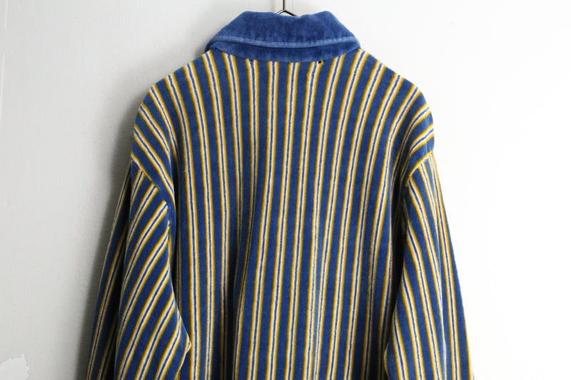 70’s stripe design velour L/S shirt