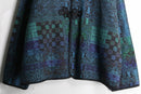 blue base ethnic design jacquard china jacket