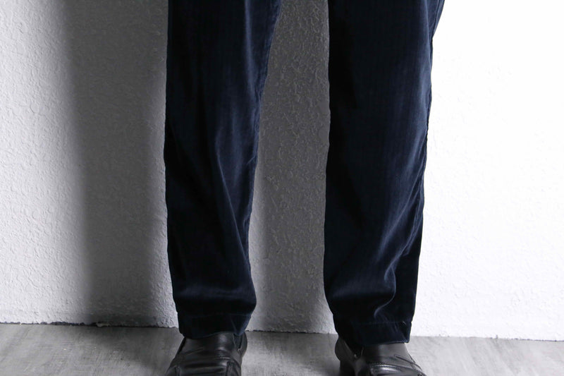 "VERSACE" velour stripe tapered pants