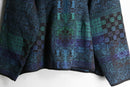 blue base ethnic design jacquard china jacket