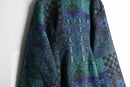 blue base ethnic design jacquard china jacket