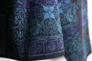 blue base ethnic design jacquard china jacket