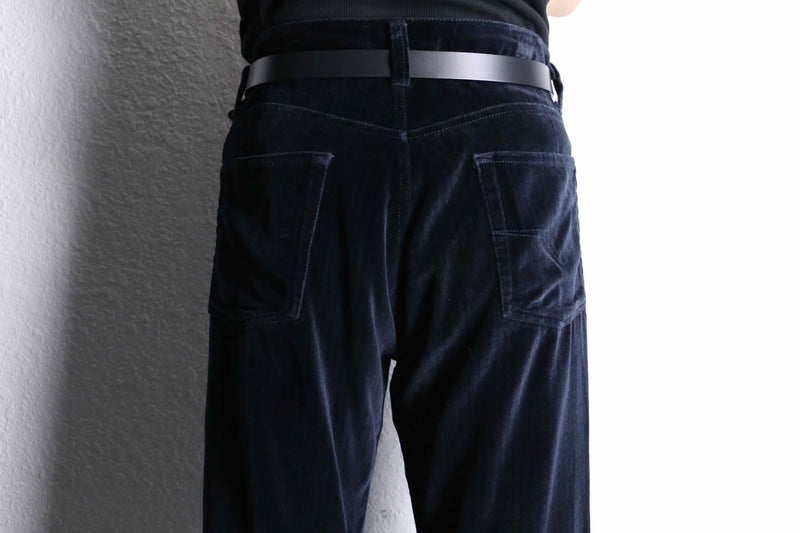 "VERSACE" velour stripe tapered pants