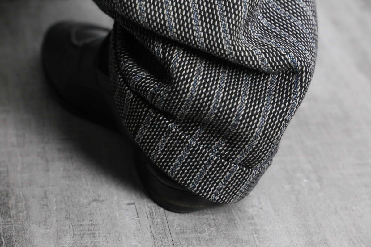 woven stripe wool slacks