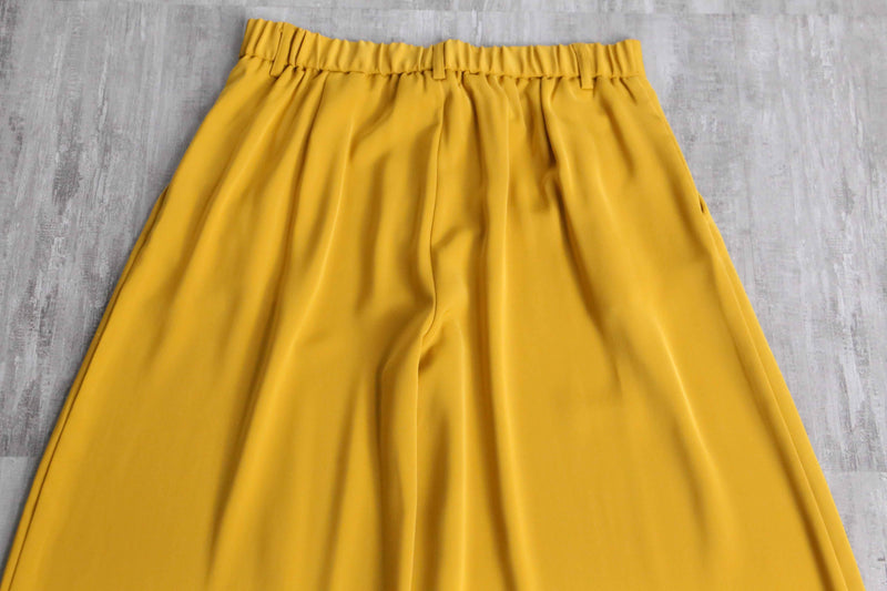 yellow color buggy wide easy slacks