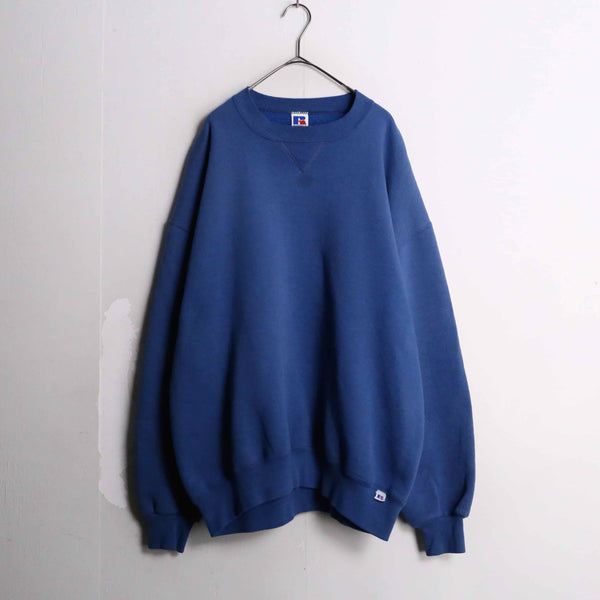 "Russell athletic" sax blue cotton & poly sweat