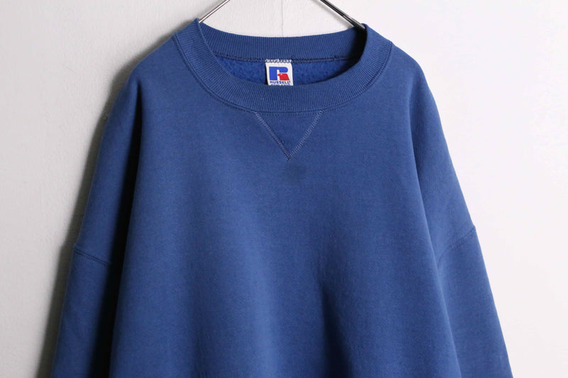 "Russell athletic" sax blue cotton & poly sweat