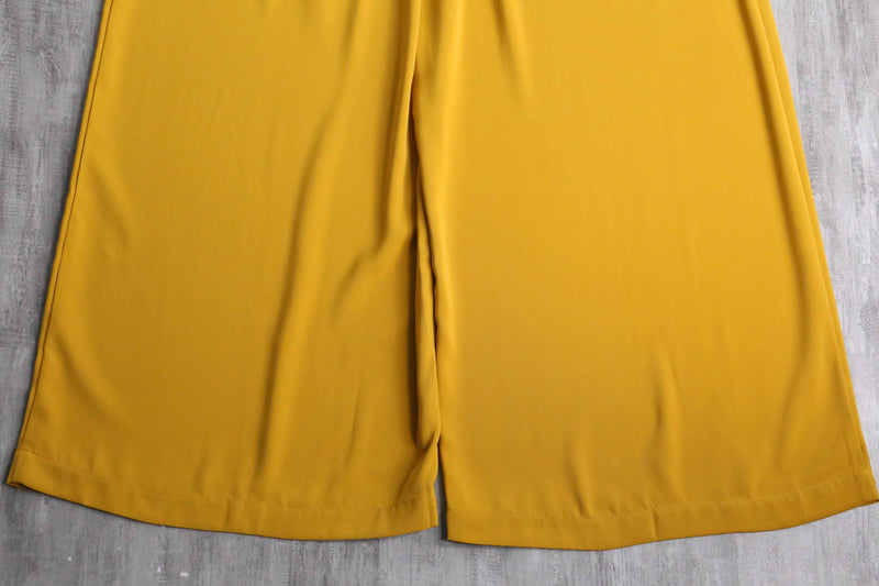 yellow color buggy wide easy slacks