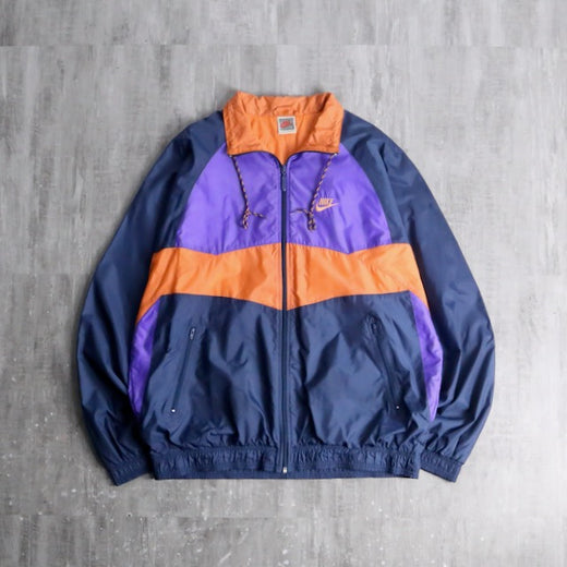 “NIKE” navy orange purple nylon jacket