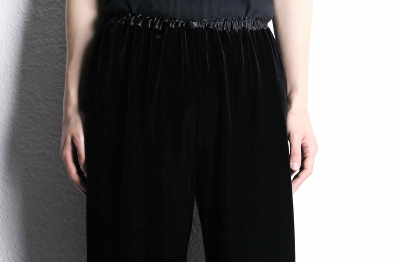 black velour easy pants