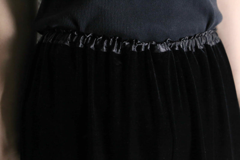 black velour easy pants