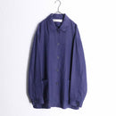 purple-ish blue 5B L/S  linen shirt jacket
