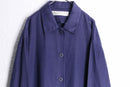 purple-ish blue 5B L/S  linen shirt jacket