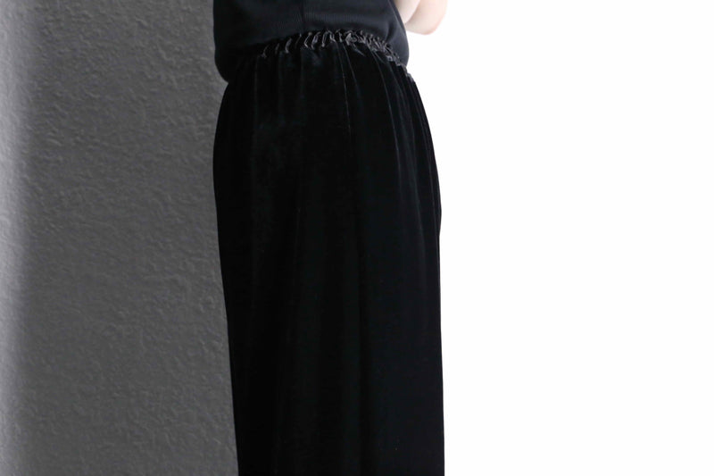 black velour easy pants