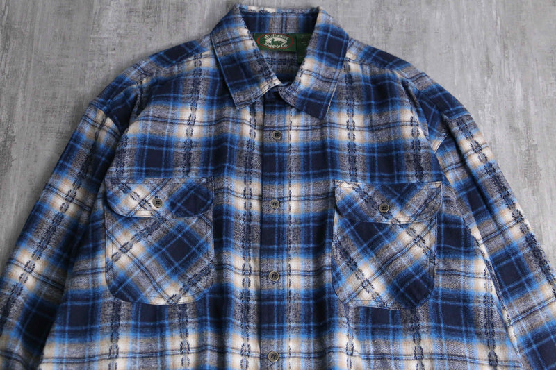 1990s native emb line ombre check nel shirt