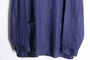 purple-ish blue 5B L/S  linen shirt jacket