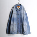 “SEAN JOHN” fade indigo loose denim jacket