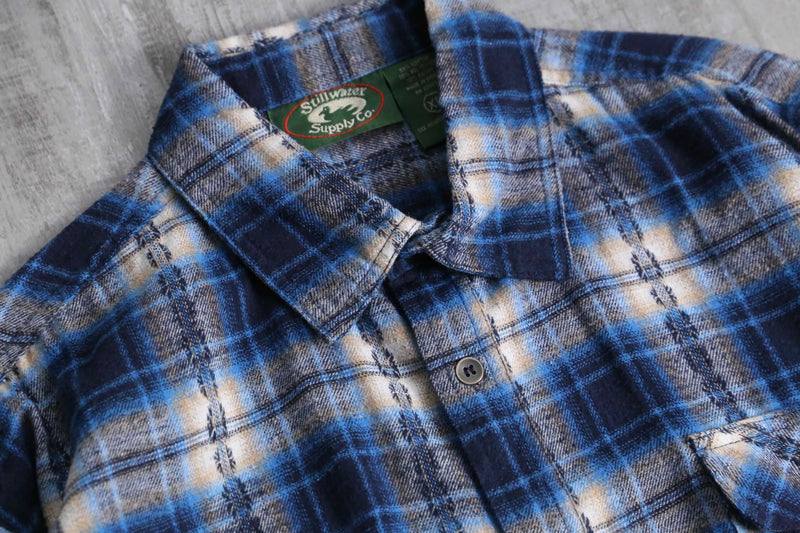 1990s native emb line ombre check nel shirt