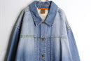 “SEAN JOHN” fade indigo loose denim jacket