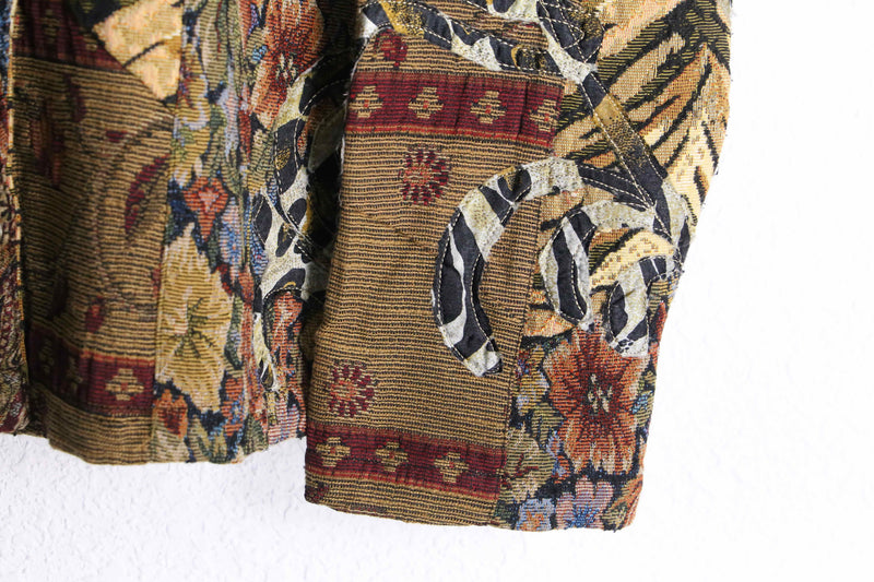 “CHICO'S” full pattern patchwork gobelin jacket