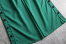 emerald green piping easy flare slacks