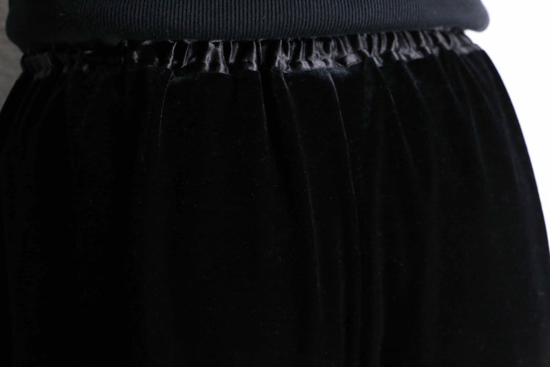 black velour easy pants