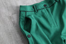 emerald green piping easy flare slacks