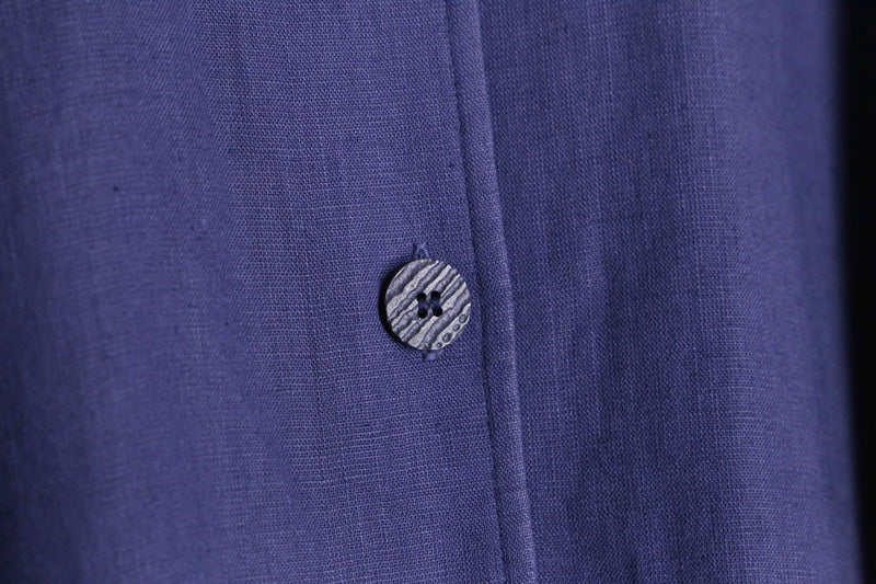 purple-ish blue 5B L/S  linen shirt jacket