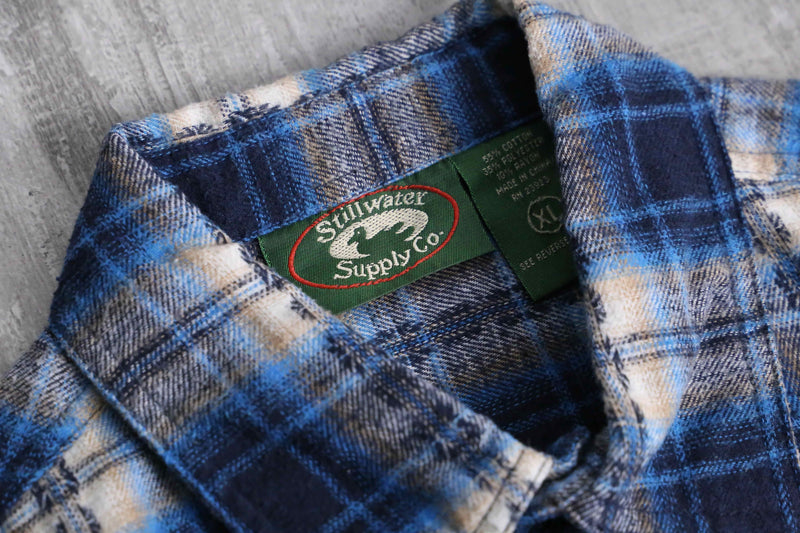 1990s native emb line ombre check nel shirt