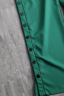 emerald green piping easy flare slacks