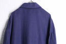 purple-ish blue 5B L/S  linen shirt jacket