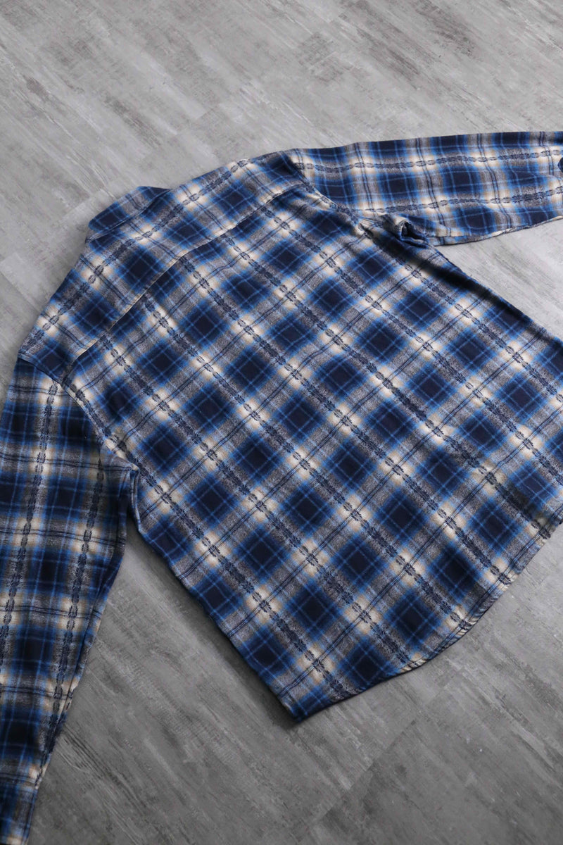 1990s native emb line ombre check nel shirt