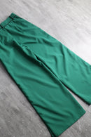 emerald green piping easy flare slacks