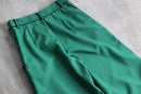 emerald green piping easy flare slacks