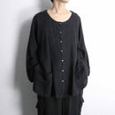 black linen loose shirt