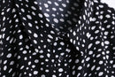 monotone random dot pattern L/S shirt